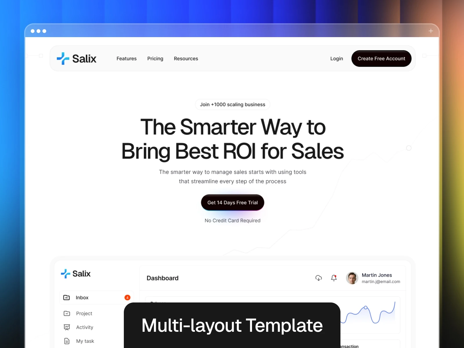 Saalix template preview
